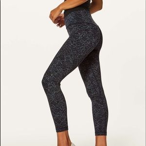 lulu lemon aligns in “Landscape dark cast floral”
